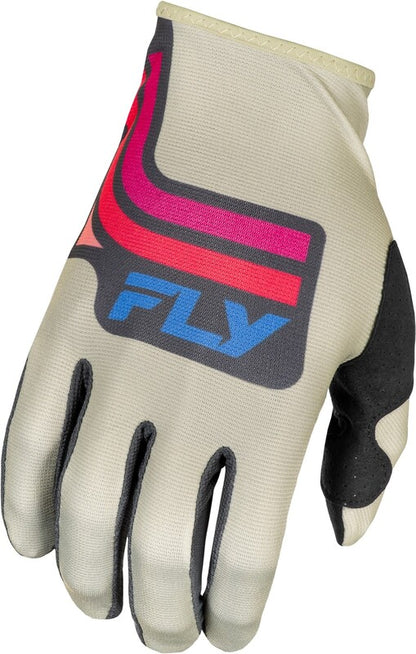 FLY RACING Lite SE Vice Gloves - Light Gray / Pink / Coral