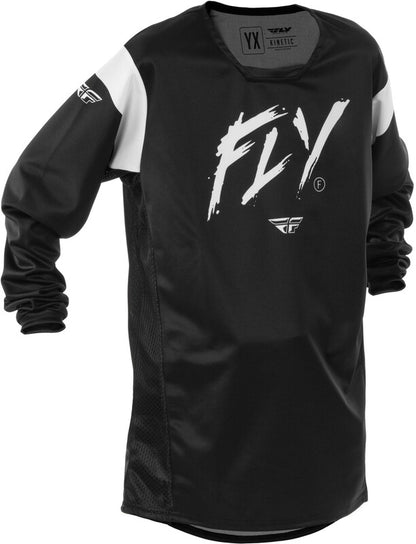 FLY RACING Kinetic Stoke Youth Kindermaat Jersey - Zwart/Wit