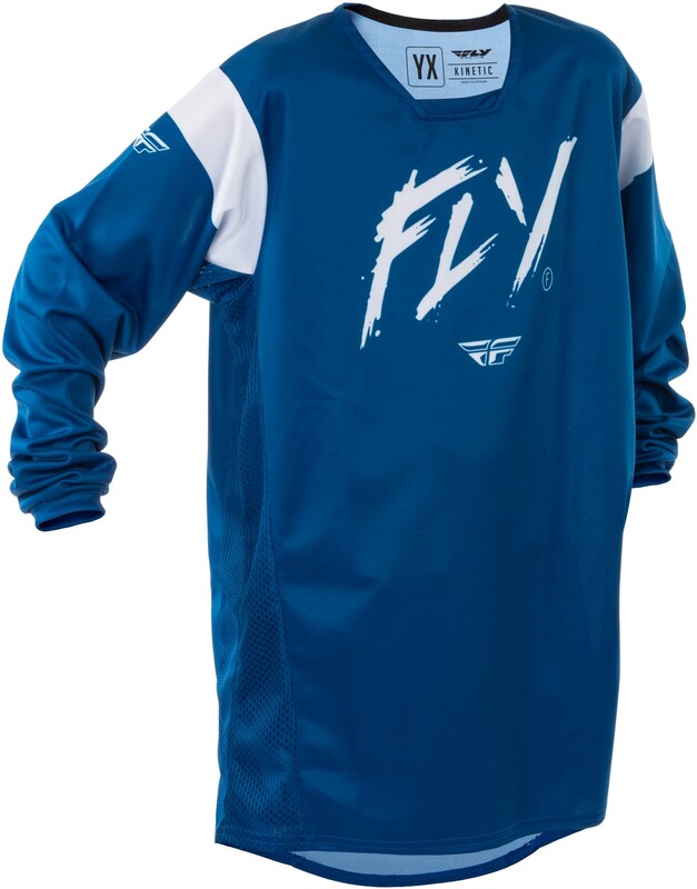 FLY RACING Kinetic Stoke Youth Kindermaat Jersey - Zwart/Wit