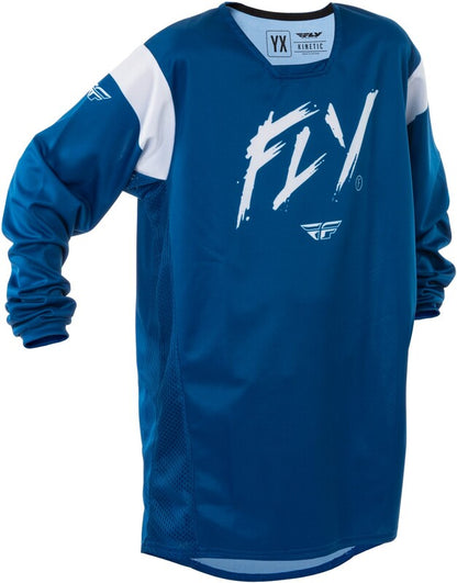 FLY RACING Kinetic Stoke Youth Kindermaat Jersey - Zwart/Wit