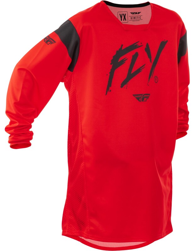FLY RACING Kinetic Stoke Youth Kindermaat Jersey - Zwart/Wit