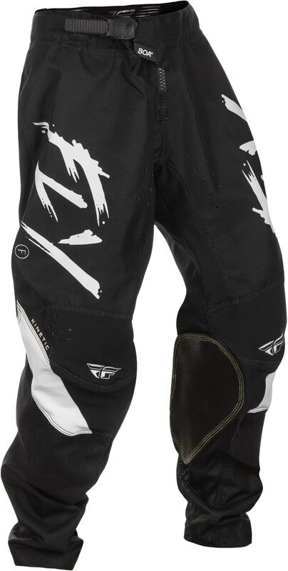 FLY RACING Kinetic Stoke Youth Kindermaat Broek - Zwart/Wit