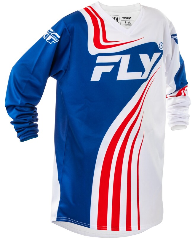 FLY RACING F-16 Youth Kindermaat Jersey - Zwart/Rood/Wit