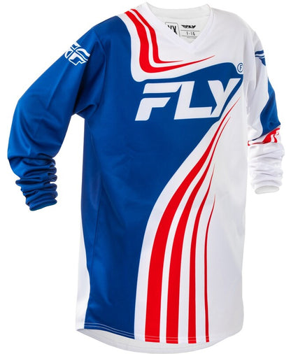 FLY RACING F-16 Youth Kindermaat Jersey - Zwart/Rood/Wit