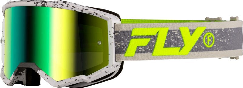 FLY RACING Zone Goggle Black/Grey - Red Mirror/Smoke Lens
