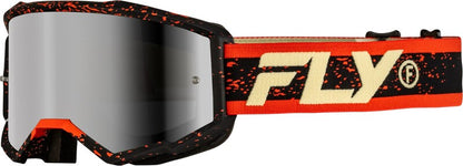 FLY RACING Zone Goggle Black/Grey - Red Mirror/Smoke Lens