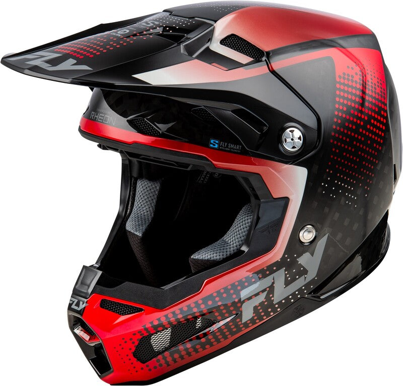 FLY RACING Formula S Carbon Protocol Helm - Black Carbon/Grijs/Neon geel