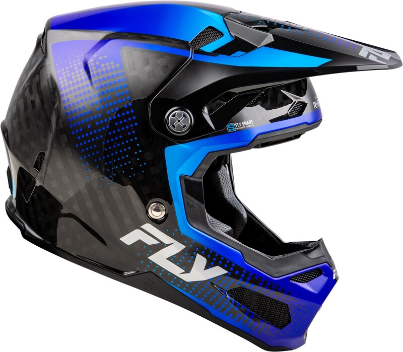 FLY RACING Formula S Carbon Protocol Helm - Black Carbon/Grijs/Neon geel