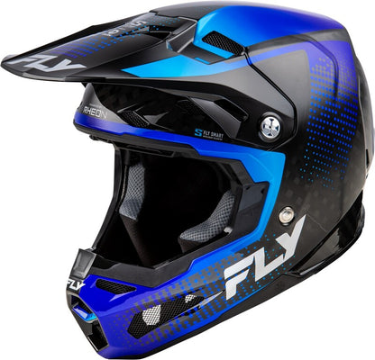 FLY RACING Formula S Carbon Protocol Helm - Black Carbon/Grijs/Neon geel