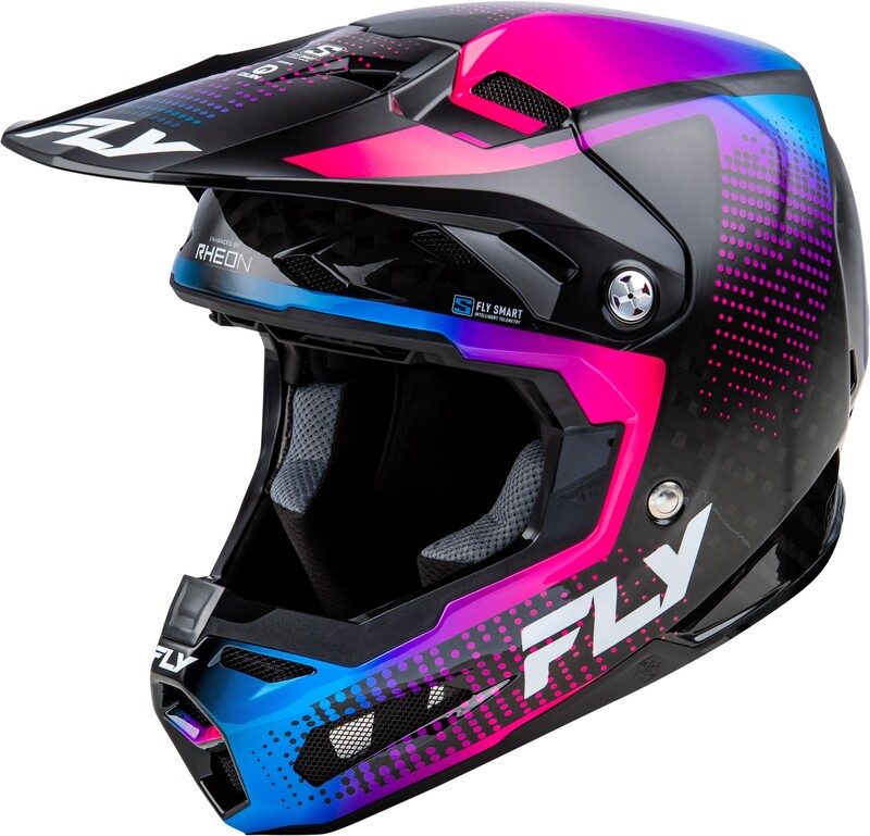 FLY RACING Formula S Carbon Protocol Helm - Black Carbon/Grijs/Neon geel