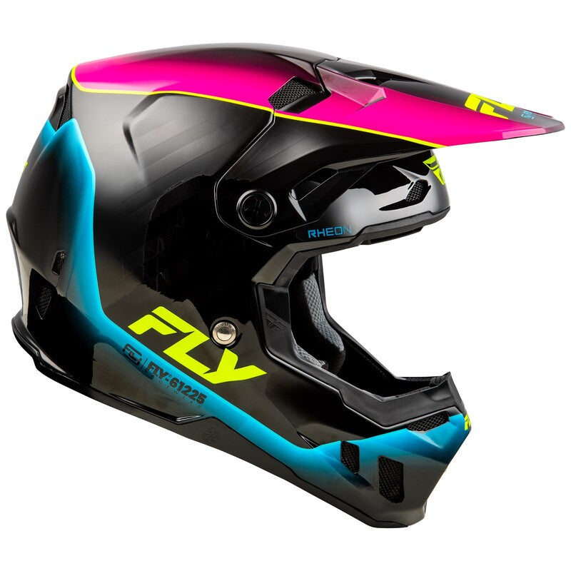 FLY RACING Formula CC LE Underglow Helmet - Grey/Pink/Blue