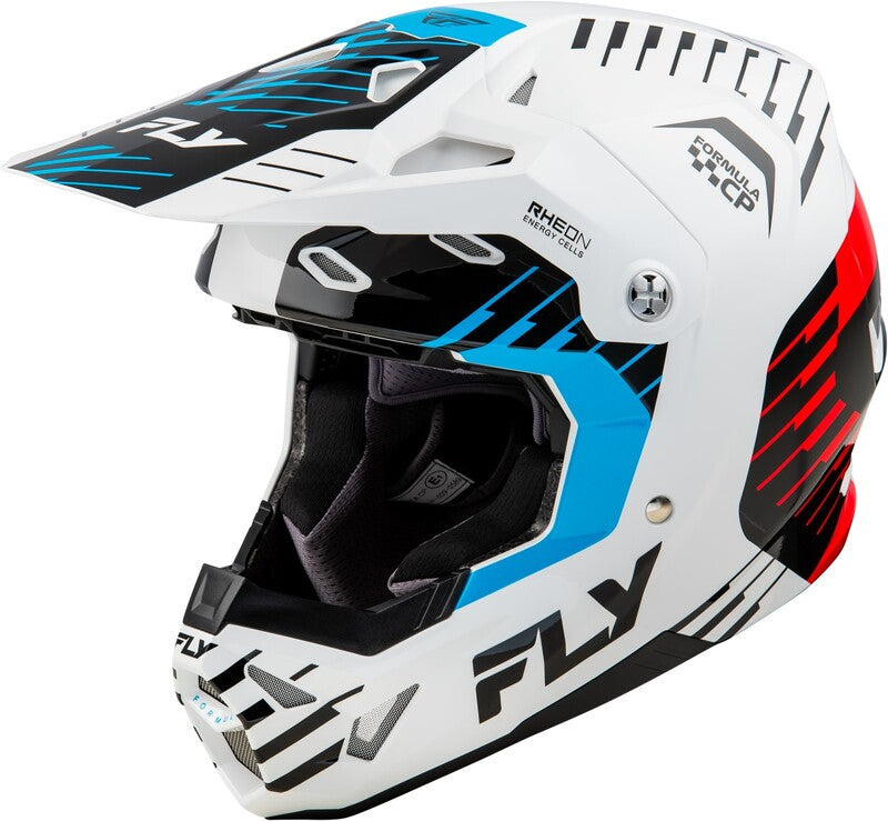 FLY RACING Formula CP Slice Helm - Navy/Neon geel/Wit