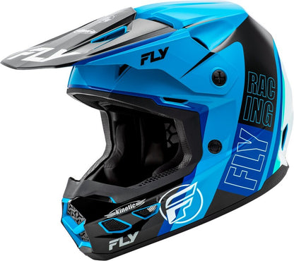 FLY RACING Kinetic Rally Helm - Blauw/Zwart/Wit
