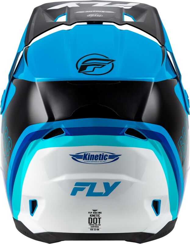 FLY RACING Kinetic Rally Helm - Blauw/Zwart/Wit