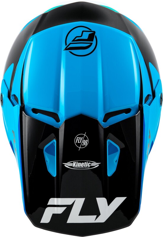 FLY RACING Kinetic Rally Helm - Blauw/Zwart/Wit