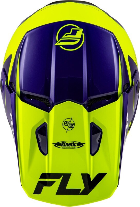 FLY RACING Kinetic Rally Helm - Blauw/Zwart/Wit