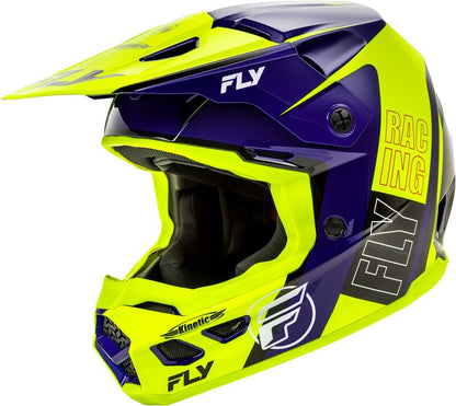 FLY RACING Kinetic Rally Helm - Blauw/Zwart/Wit