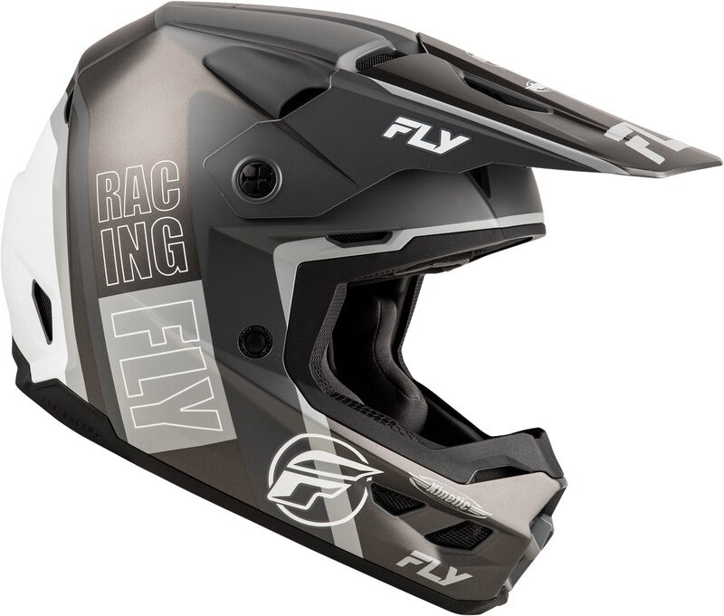 FLY RACING Kinetic Rally Helm - Blauw/Zwart/Wit