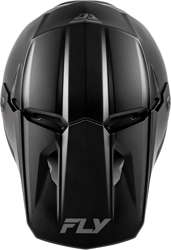 FLY RACING Kinetic Solid Youth Kindermaat Helm - Matzwart