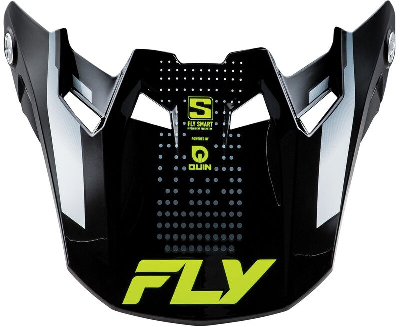 FLY RACING Formula S Carbon Protocol Vizier - Black Carbon/Grijs/Neon geel