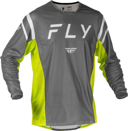FLY RACING Kinetic Mesh Jersey - Grijs/Geel