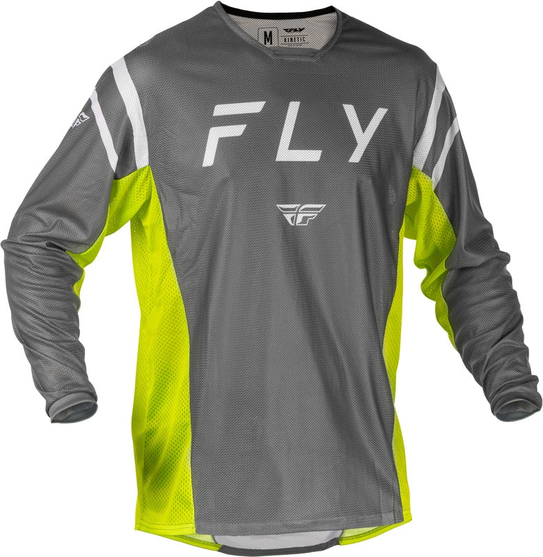 FLY RACING Kinetic Mesh Jersey - Grijs/Geel