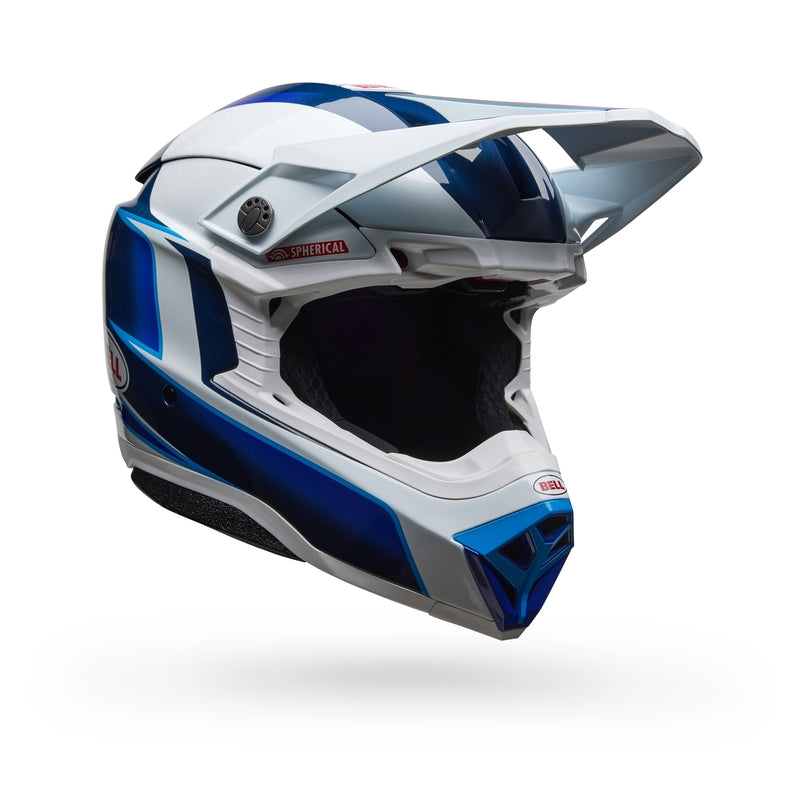 BELL Moto-10 Spherical Helm - Tomac 25 Gloss Blue/White