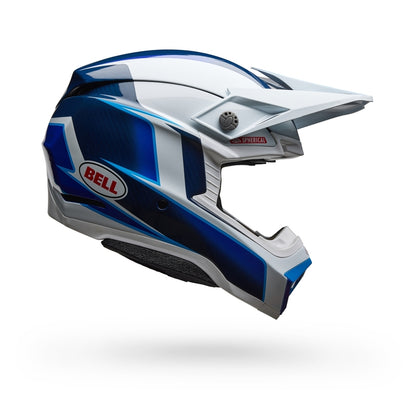 BELL Moto-10 Spherical Helm - Tomac 25 Gloss Blue/White