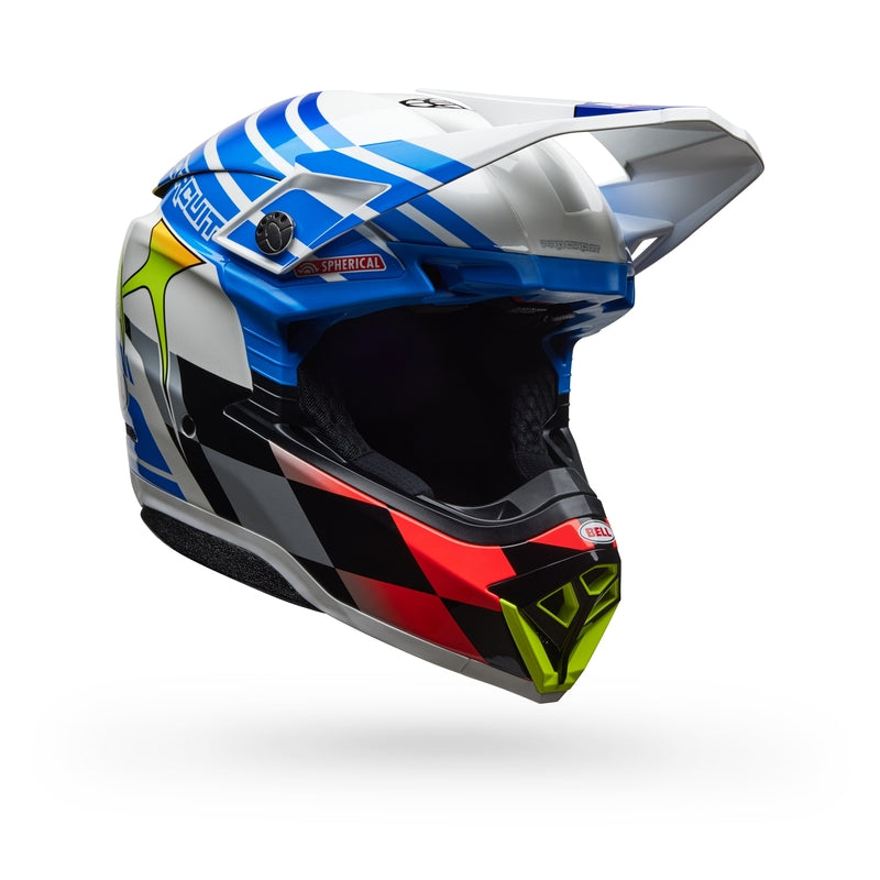 BELL Moto-10 Spherical Helm - Pro Circuit 25 Gloss Blue/White