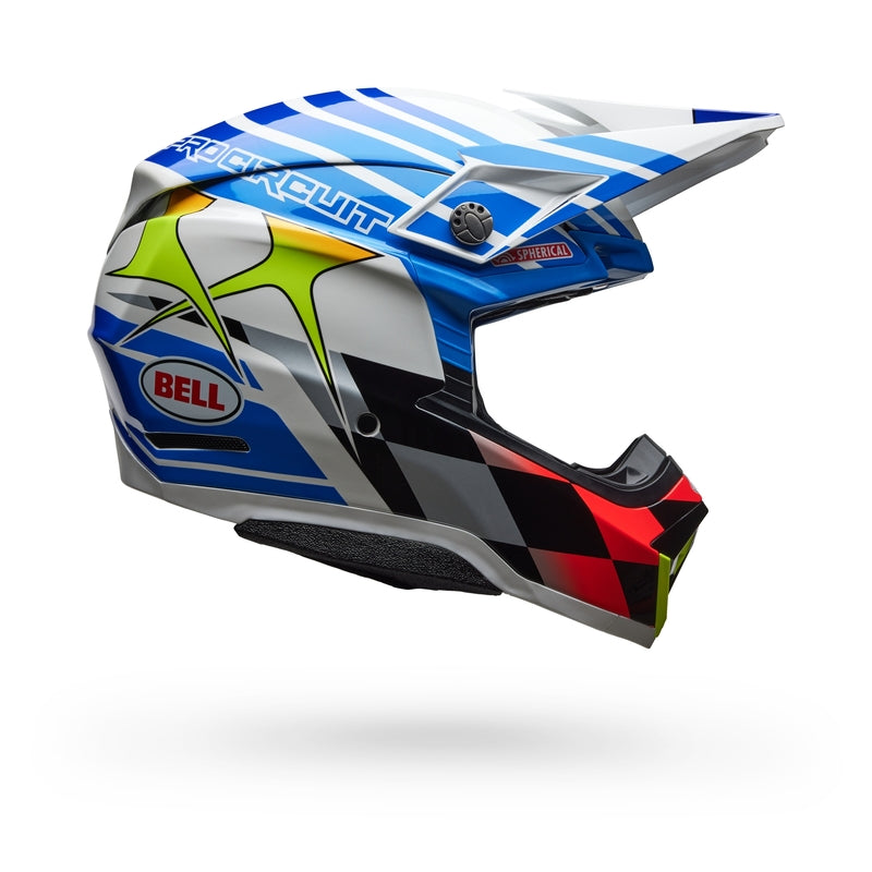 BELL Moto-10 Spherical Helm - Pro Circuit 25 Gloss Blue/White