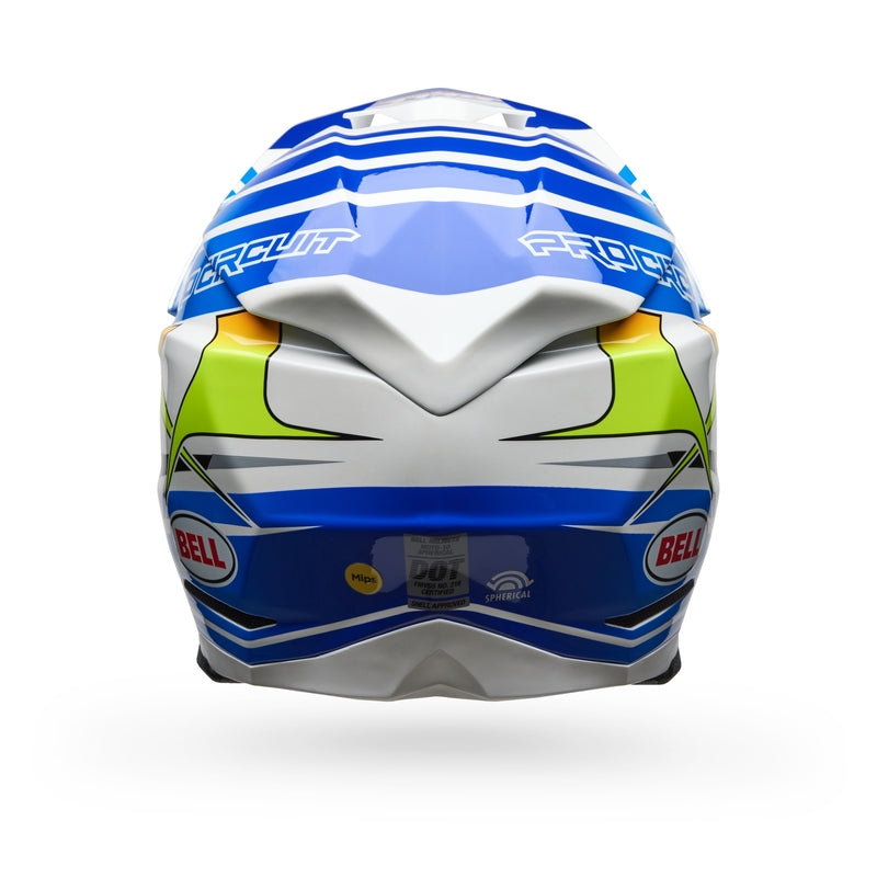 BELL Moto-10 Spherical Helm - Pro Circuit 25 Gloss Blue/White
