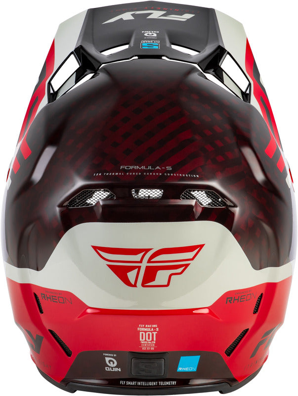 FLY RACING Formula S Carbon Byte Helm - Black Carbon/Grijs/Zilver