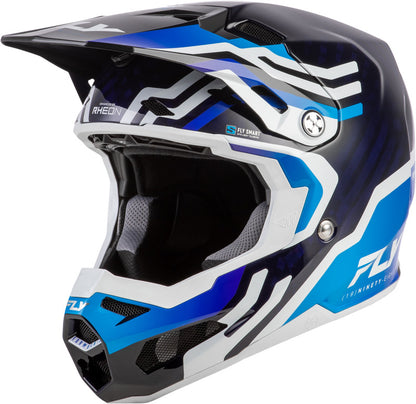 FLY RACING Formula S Carbon Byte Helm - Black Carbon/Grijs/Zilver