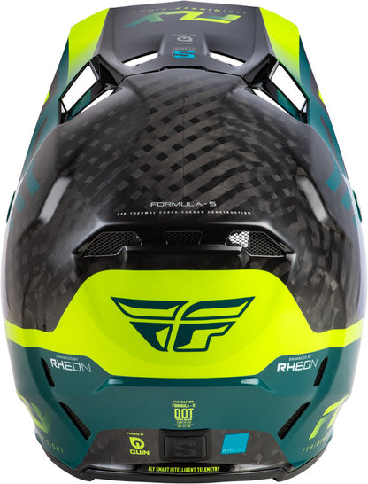 FLY RACING Formula S Carbon Byte Helm - Black Carbon/Grijs/Zilver