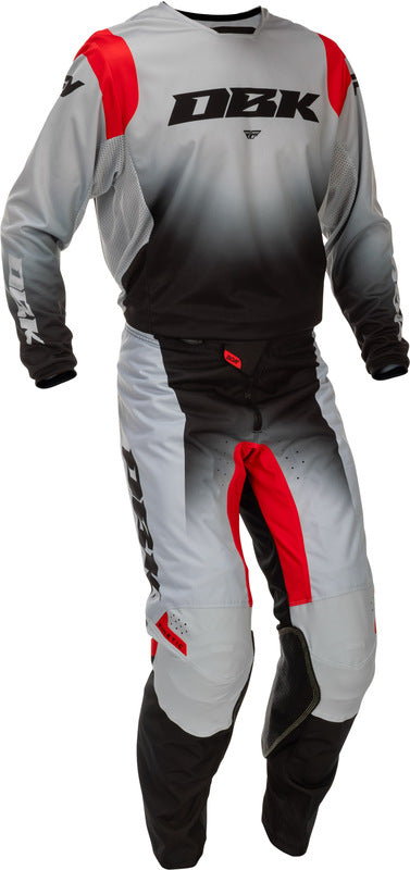 FLY RACING Kinetic DBK Broek - Grijs/Zwart/Rood