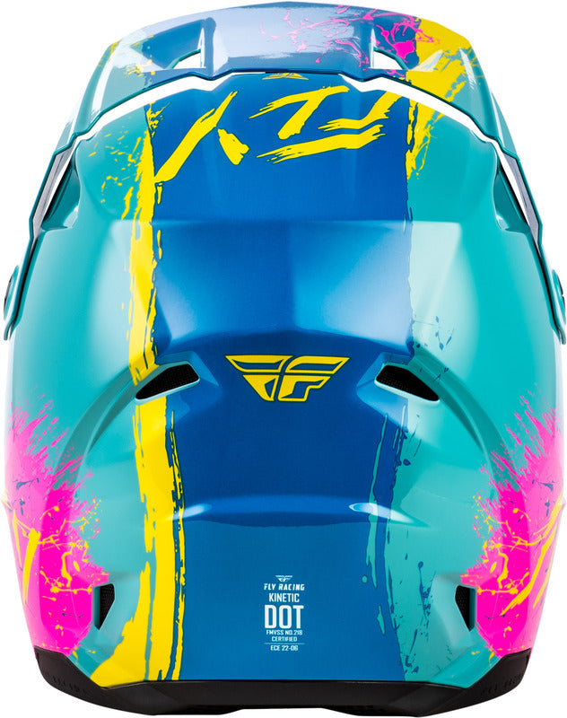 FLY RACING Kinetic Drip Kindermaat helm - Grijs/Zwart/Geel