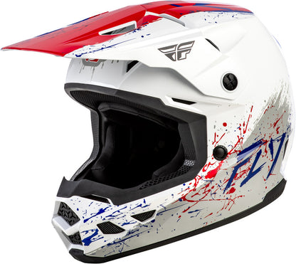 FLY RACING Kinetic Drip Kindermaat helm - Grijs/Zwart/Geel