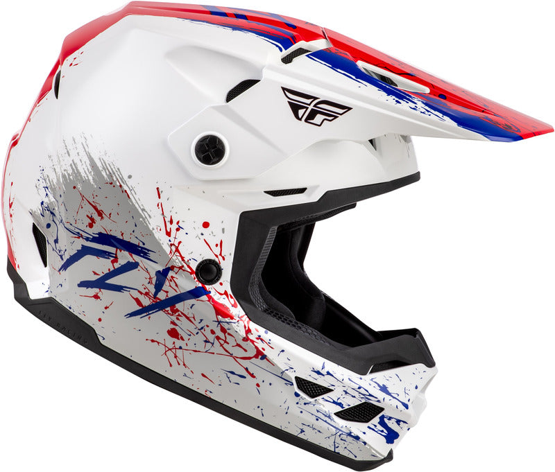 FLY RACING Kinetic Drip Kindermaat helm - Grijs/Zwart/Geel