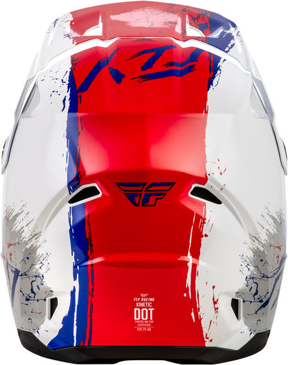 FLY RACING Kinetic Drip Kindermaat helm - Grijs/Zwart/Geel