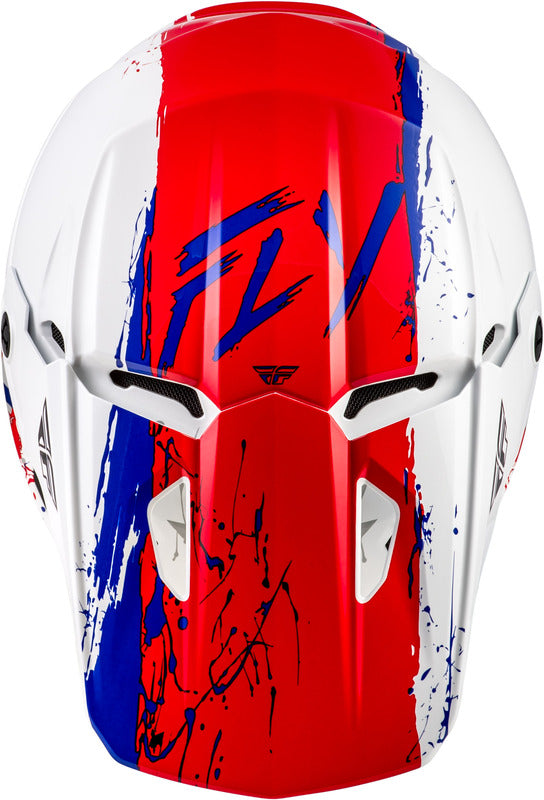 FLY RACING Kinetic Drip Kindermaat helm - Grijs/Zwart/Geel