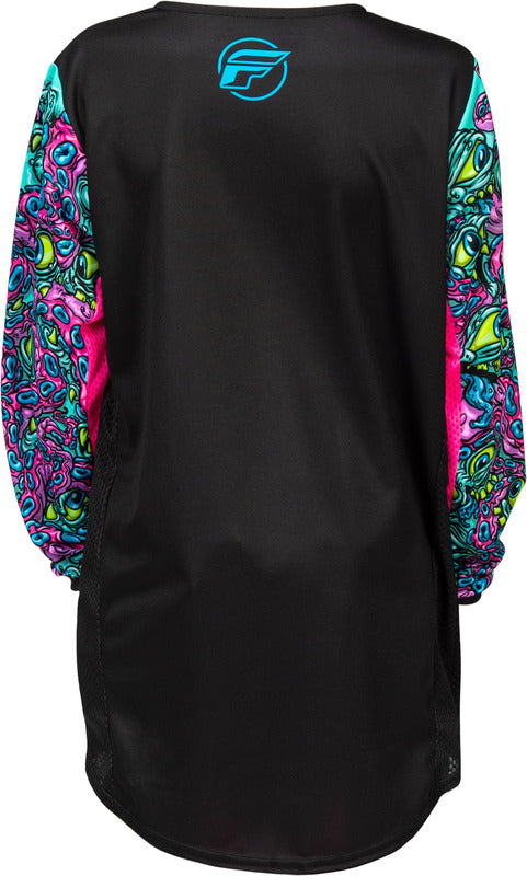 FLY RACING Kinetic Mutant Youth Kindermaat Jersey - Zwart/Multi