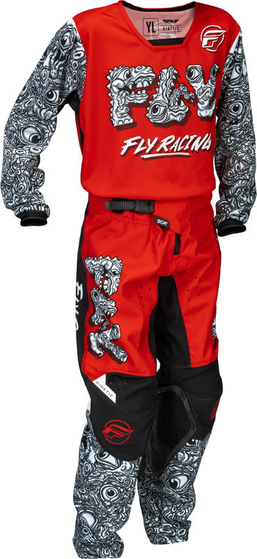 FLY RACING Kinetic Mutant Youth Kindermaat Jersey - Zwart/Multi