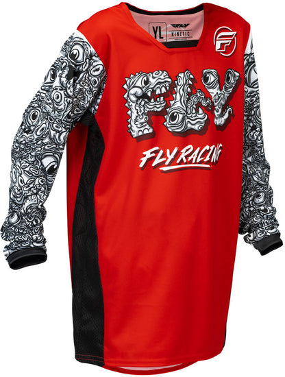 FLY RACING Kinetic Mutant Youth Kindermaat Jersey - Zwart/Multi
