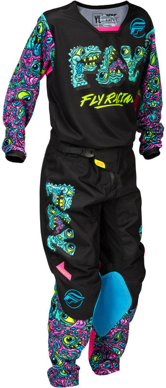 FLY RACING Kinetic Mutant Youth Kindermaat broek - Zwart/multi