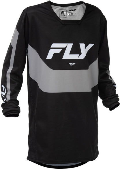 FLY RACING Kinetic Youth Kindermaat Jersey - Zwart/Grijs