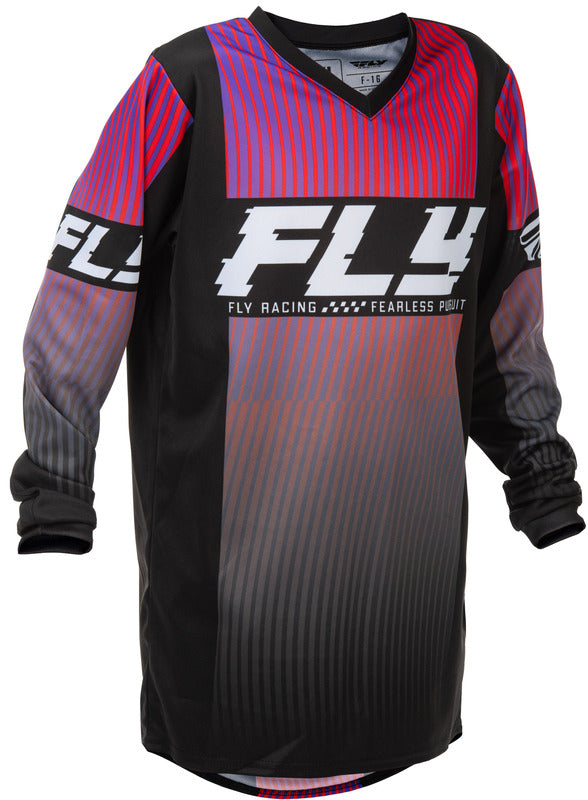 FLY RACING F-16 Youth Kindermaat Jersey - Zwart/Wit