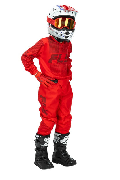FLY RACING F-16 Youth Kindermaat Jersey - Zwart/Wit
