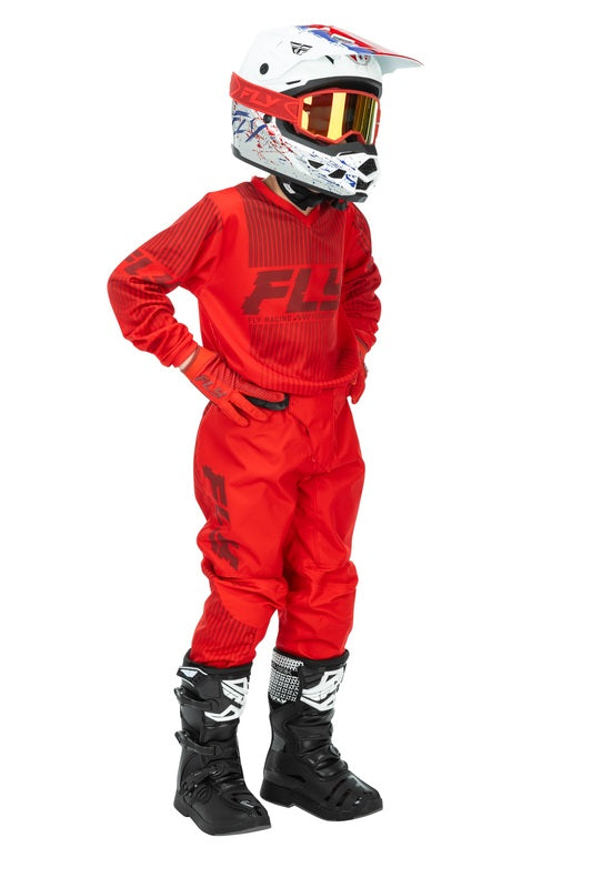 FLY RACING F-16 Youth Kindermaat broek - Zwart/Wit