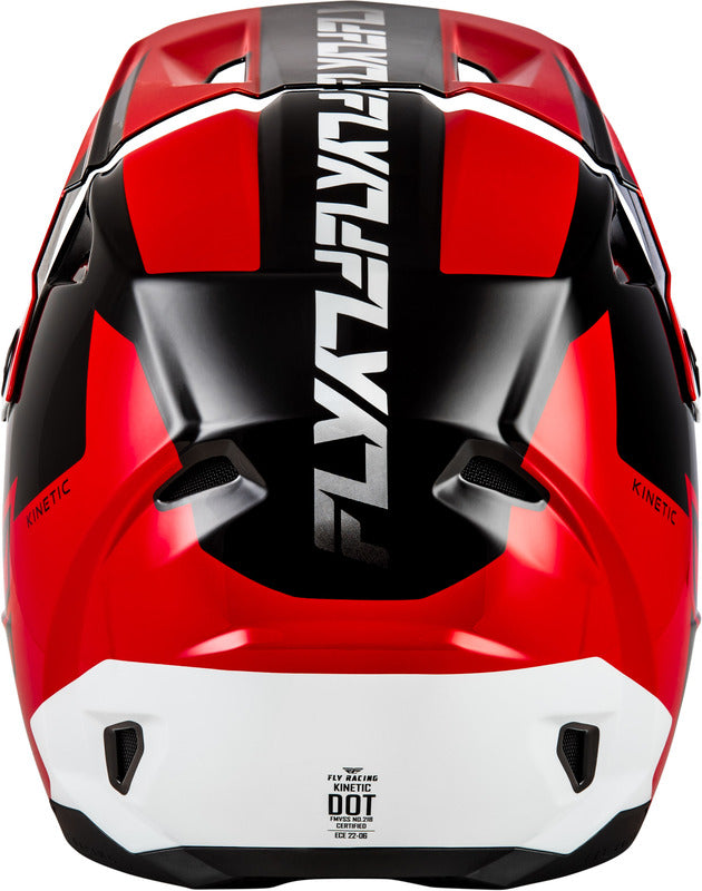 FLY RACING Kinetic Crest Helm - Zwart/Wit/Grijs