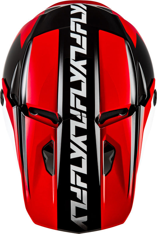 FLY RACING Kinetic Crest Helm - Zwart/Wit/Grijs